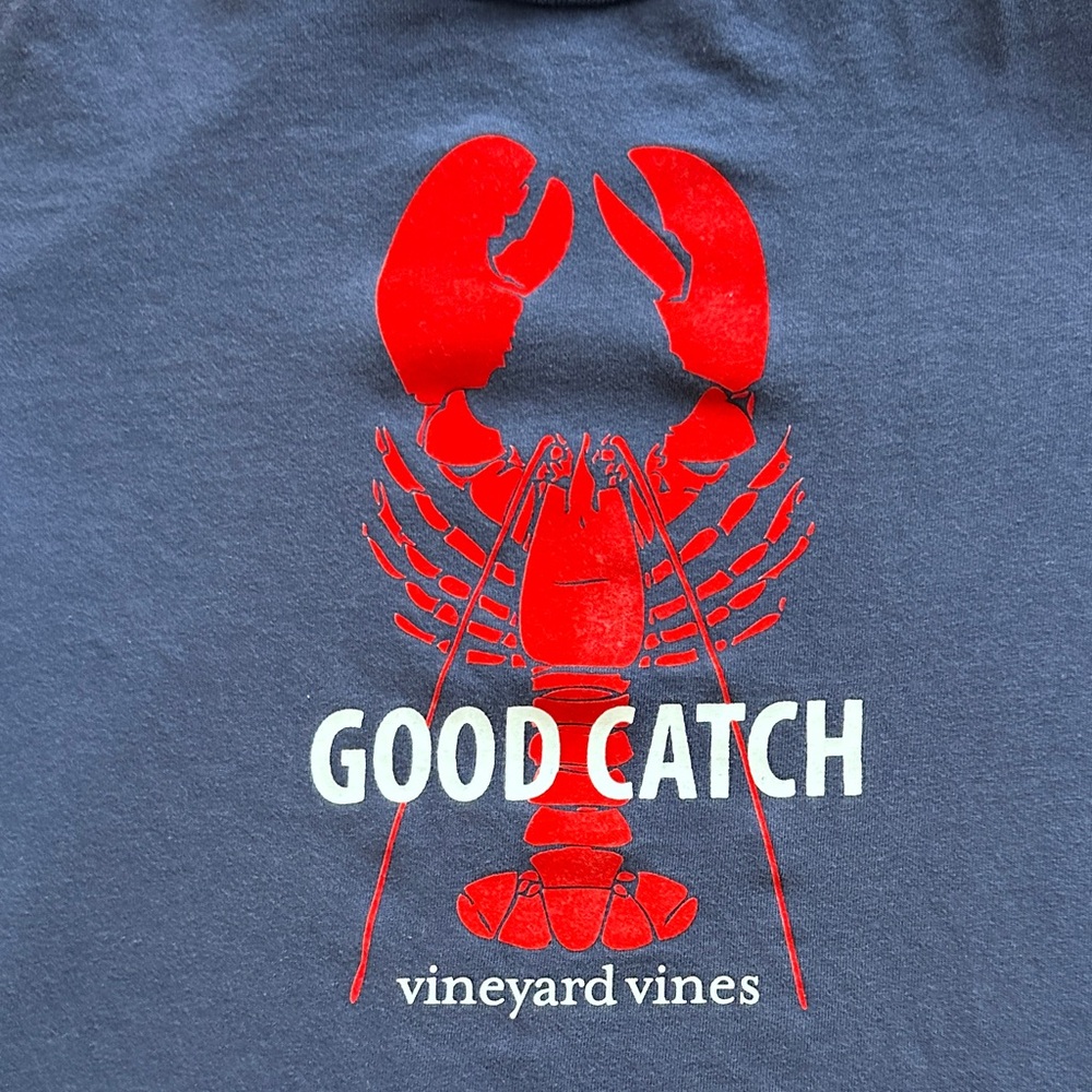Vineyard Vines Good Catch Kids Tee with Red Lobster Graphic - Picture 2 of 3